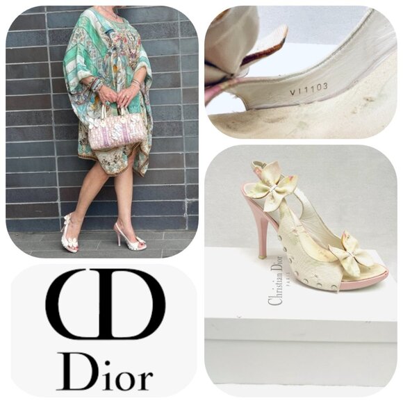 Dior Shoes - Auc Dior Monogram Vintage Diorissimo Pink Slingback/Sandals IT 36,5 US 6,5